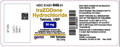 51407-946-01lb (Trazodone HCl 50mg 100ct)